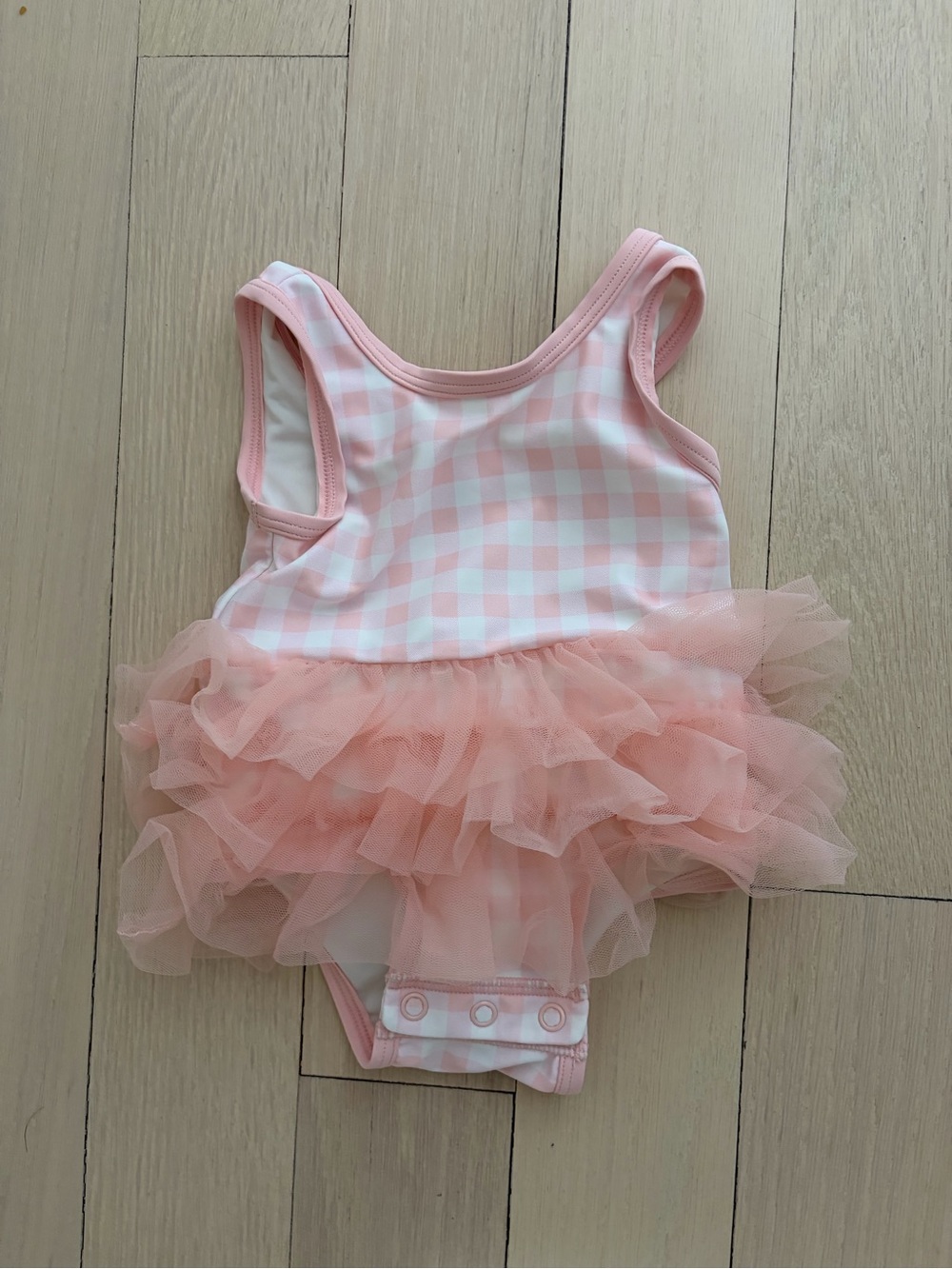 Tucker + Tate Pink Gingham Tutu One-Piece Swimsuit